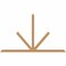 Ekena Millwork Saratoga Timber Gable Bracket, Western Red Cedar, 96"W x 56"H x 3 1/2"D x 3 1/2"F, 14/12 Pitch GBW096X56X0404SAR00SWR - alternate 1